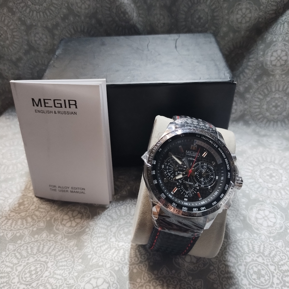 Megir Rayon Chrono Mens Watch NWT
